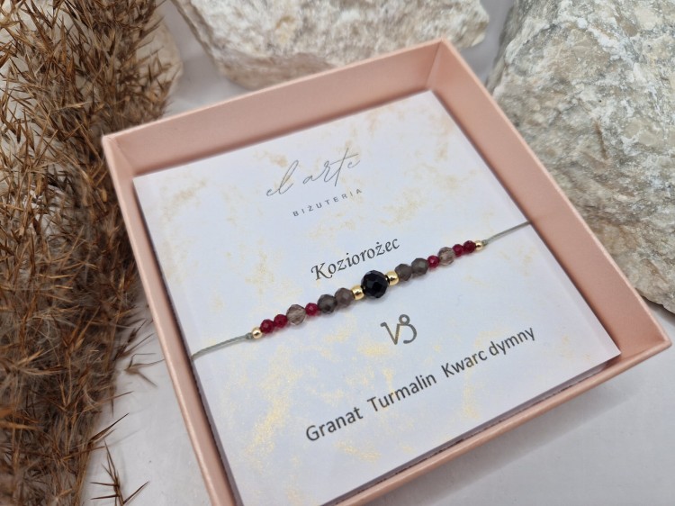 Koziorożec - bransoletka zodiakalna z kamieni naturalnych