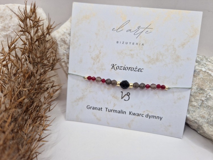 Koziorożec - bransoletka zodiakalna z kamieni naturalnych