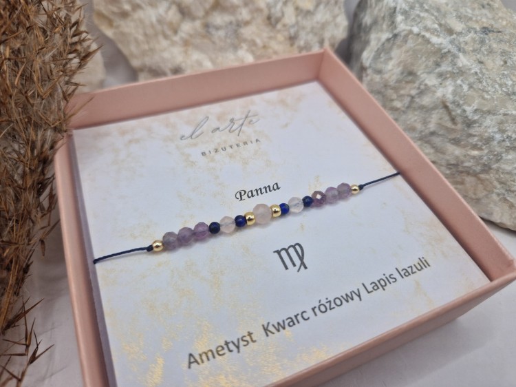 Panna - bransoletka zodiakalna z kamieni naturalnych