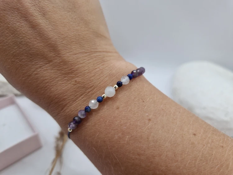 Panna - bransoletka zodiakalna z kamieni naturalnych