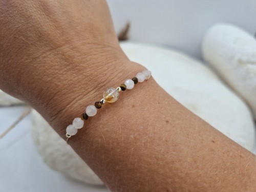 Bliźnięta - bransoletka zodiakalna z kamieni naturalnych