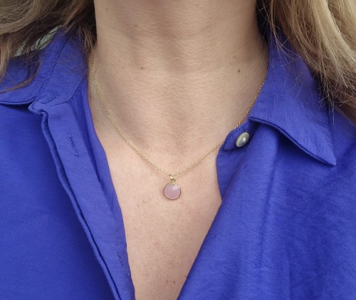 Łańcuszek z zawieszką Chalcedon